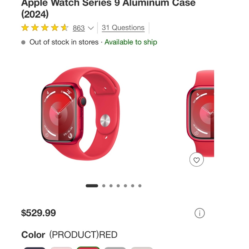Apple Watch Series 9 Aluminum Case (2024)
